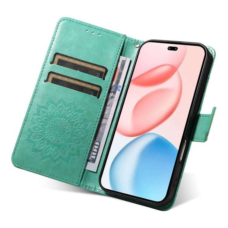 For Honor 400 Pro Global 160.8mm Embossed Sunflower Pattern Flip Leather Phone Case(Green)
