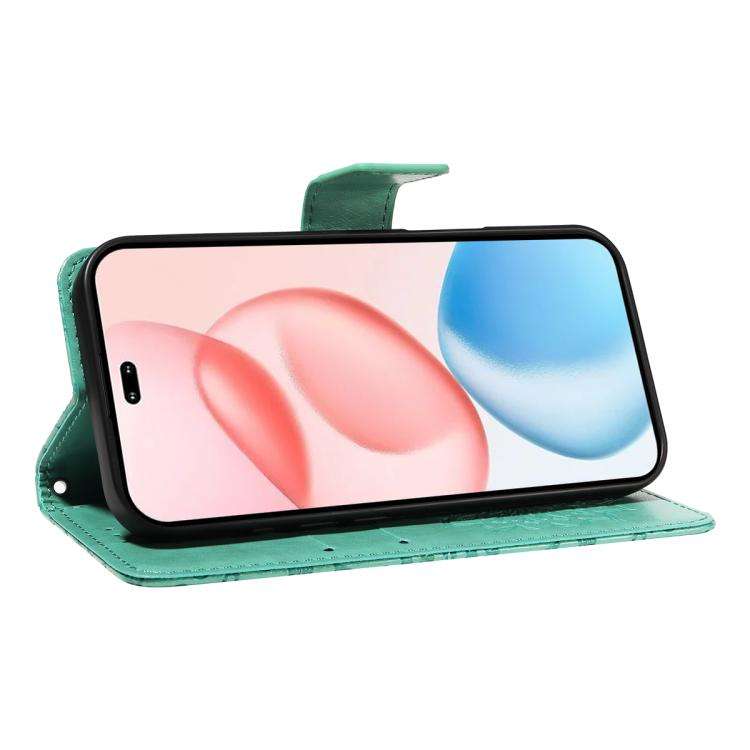 For Honor 400 Pro Global 160.8mm Embossed Sunflower Pattern Flip Leather Phone Case(Green)