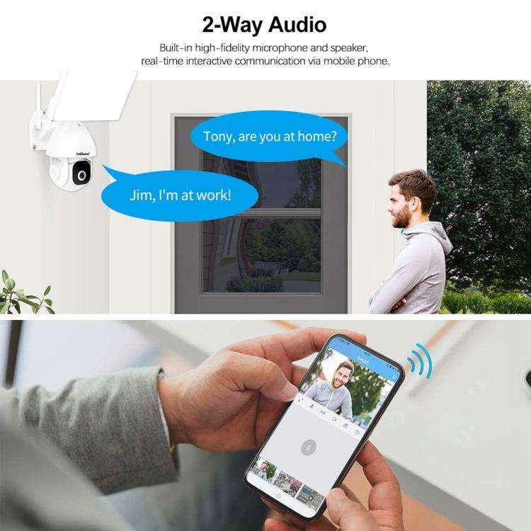 SriHome SH039 5MP QHD 5G WiFi Courtyard Floodlight Dome Camera(UK Plug)