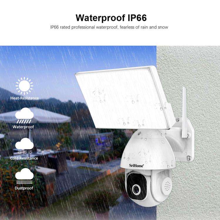 SriHome SH039 5MP QHD 5G WiFi Courtyard Floodlight Dome Camera(UK Plug)