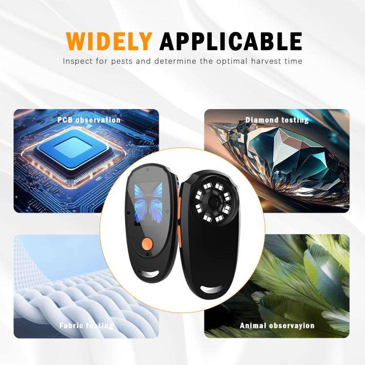 CPL-05-0011 2MP 2 inch HD Screen Handheld Digital Microscope 500X Magnification(Black)