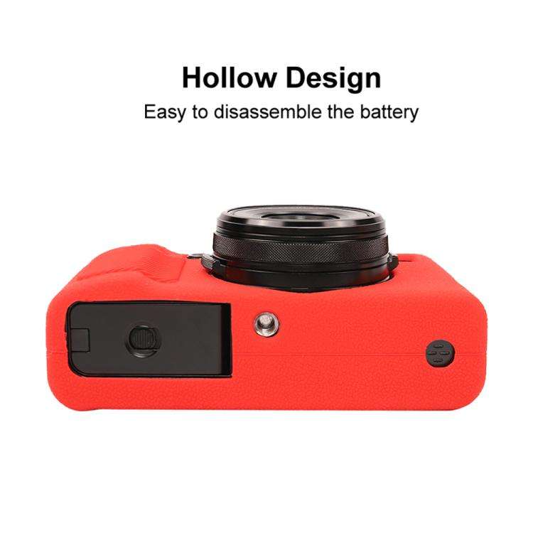 For FUJIFILM X100VI Litchi Texture Soft Silicone Protective Case(Red)