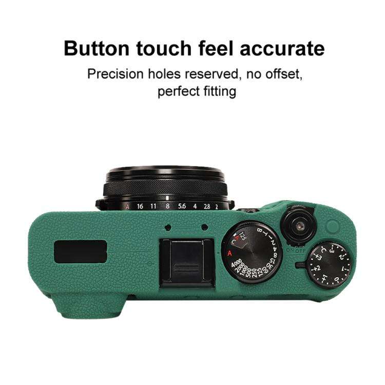 For FUJIFILM X100VI Litchi Texture Soft Silicone Protective Case(Green)