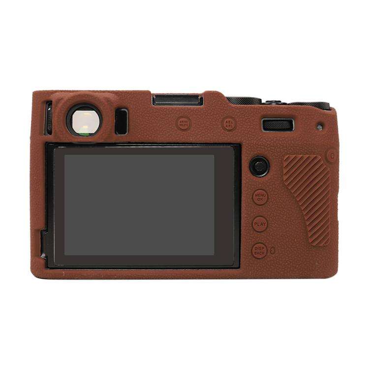 For FUJIFILM X100VI Litchi Texture Soft Silicone Protective Case(Coffee)