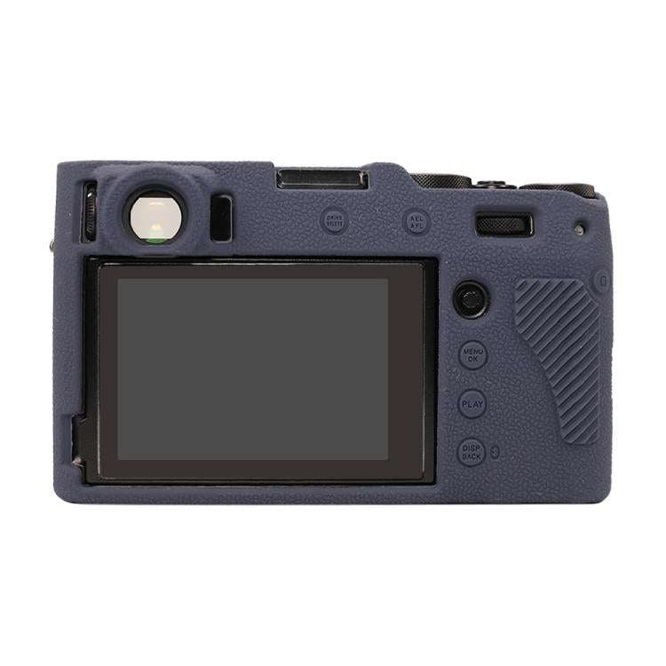 For FUJIFILM X100VI Litchi Texture Soft Silicone Protective Case(Dark Blue)