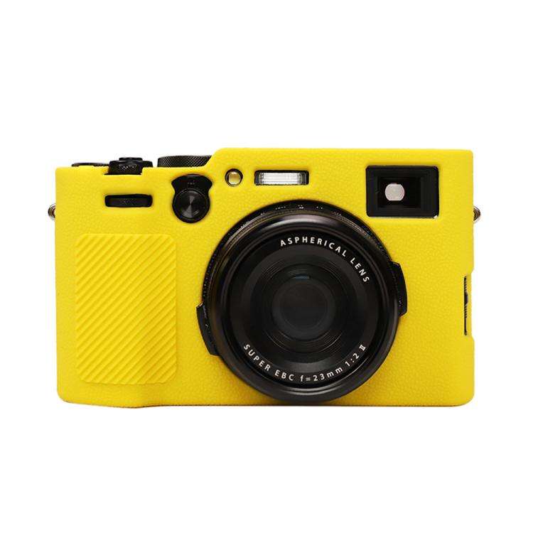 For FUJIFILM X100VI Litchi Texture Soft Silicone Protective Case(Yellow)