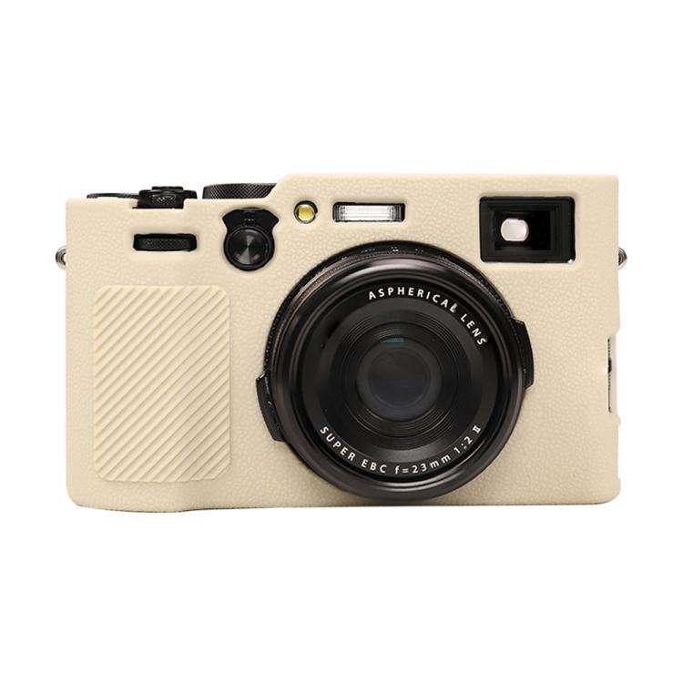 For FUJIFILM X100VI Litchi Texture Soft Silicone Protective Case(White)