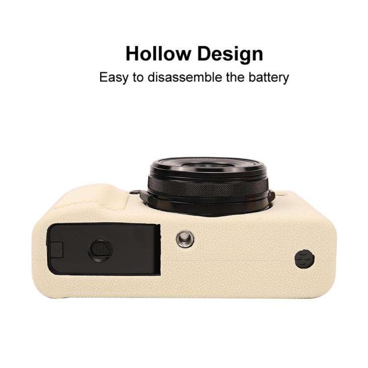 For FUJIFILM X100VI Litchi Texture Soft Silicone Protective Case(White)
