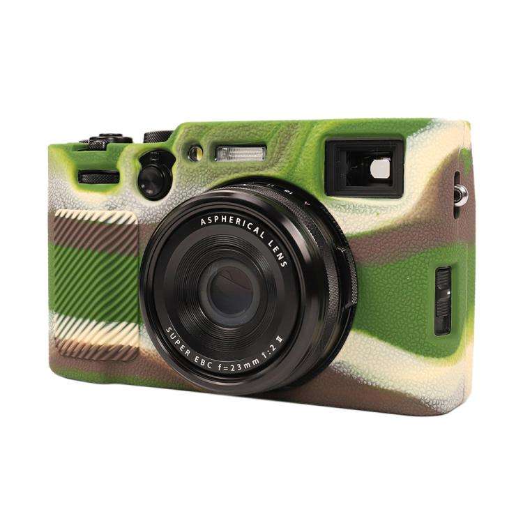 For FUJIFILM X100VI Litchi Texture Soft Silicone Protective Case(Camouflage)