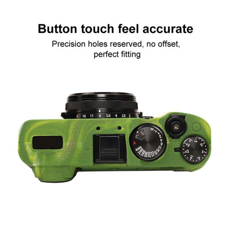 For FUJIFILM X100VI Litchi Texture Soft Silicone Protective Case(Camouflage)