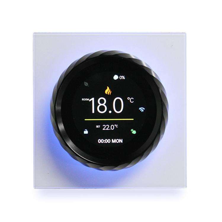 BHT-2007-P16-GC Boiler Heating 1.6 inch TFT Color Screen Threaded Knob Thermostat(White Black)