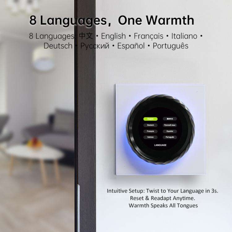 BHT-2007-P16-GA Water Heating  1.6 inch TFT Color Screen Threaded Knob Thermostat(White Black)
