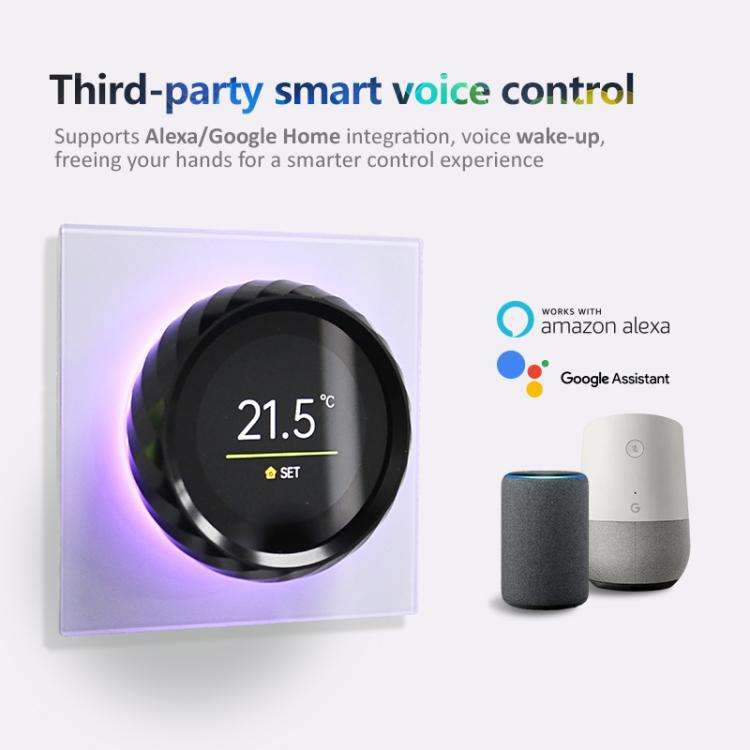 BHT-2007-P16-GBLW Electric Heating 1.6 inch TFT Color Screen WiFi Smart hreaded Knob Thermostat(W...