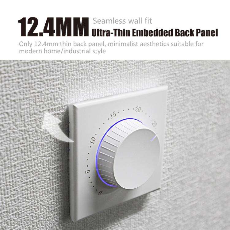 BHT-101GBL Electric Heating Smart Home Screenless Knob Thermostat with Dual Color LED Indicator(W...
