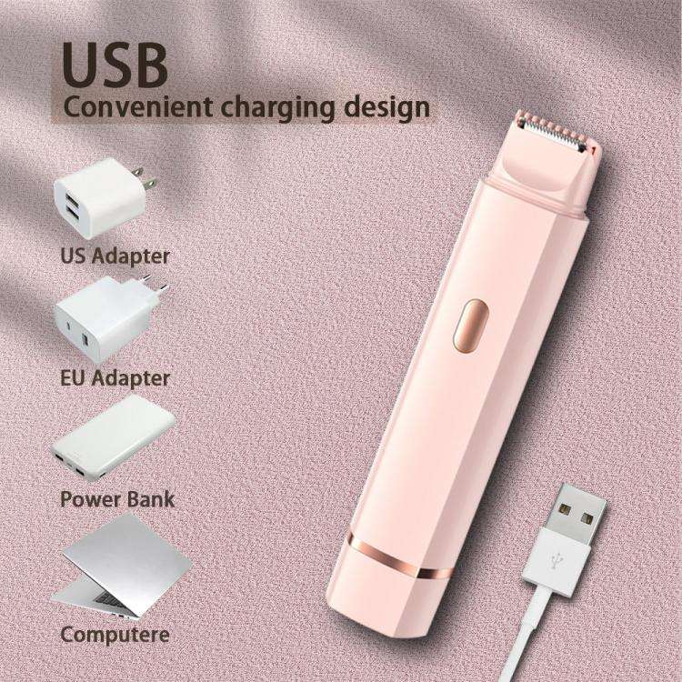 Type-C Double Head Female Private Parts Electric Shaver(Pink)