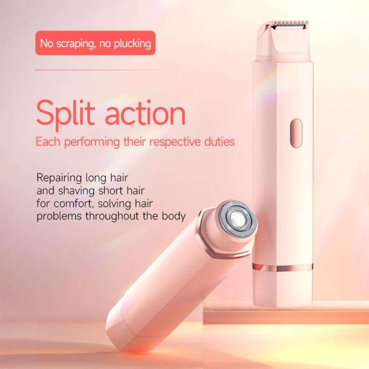Type-C Double Head Female Private Parts Electric Shaver(Pink)
