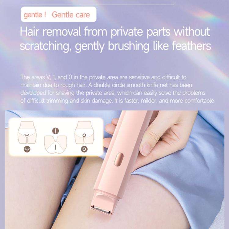 Type-C Double Head Female Private Parts Electric Shaver(Pink)