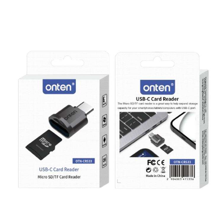 Onten OTN-CR533 Type-C to Micro SD/TF Card Reader(Black)