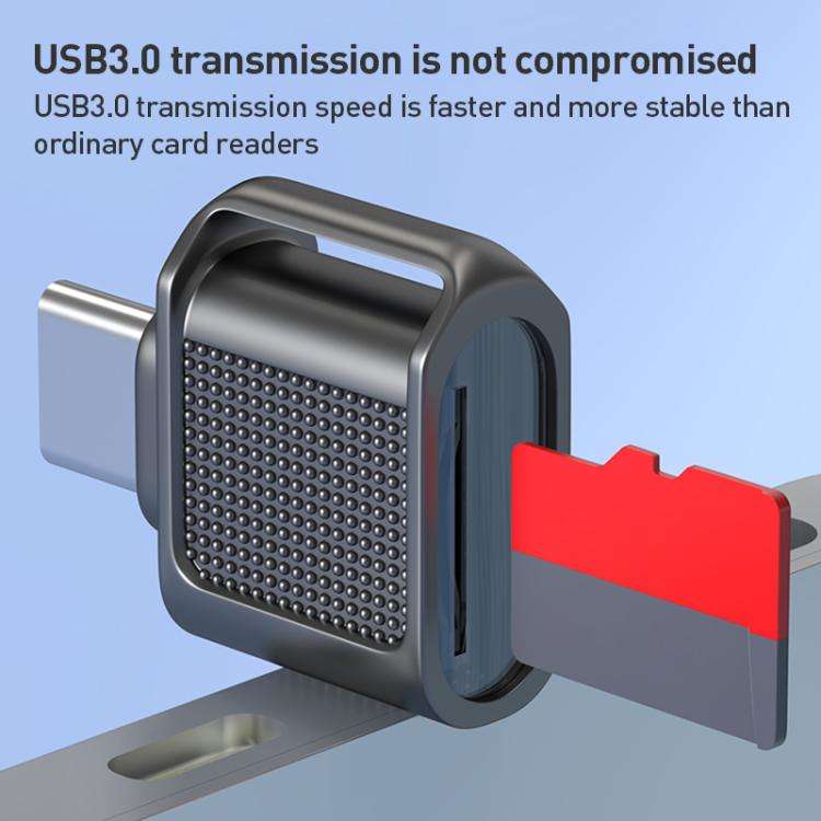 8 Pin 3.0 to TF Card High Speed Mini Card Reader(Silver)