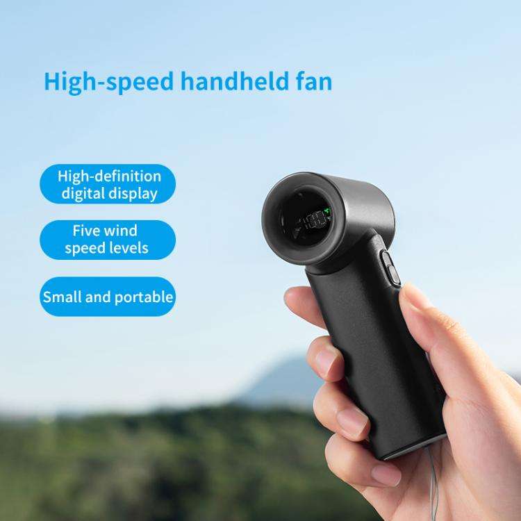 N610 Digital Display High Speed Handheld Fan(Black)