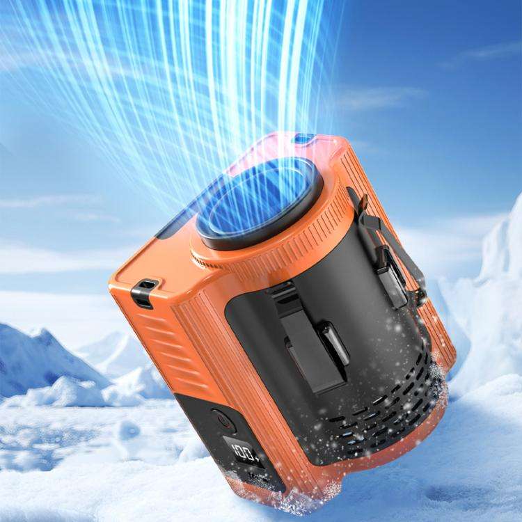 N610Y Waist Hanging High Speed Mini Fan(Orange)