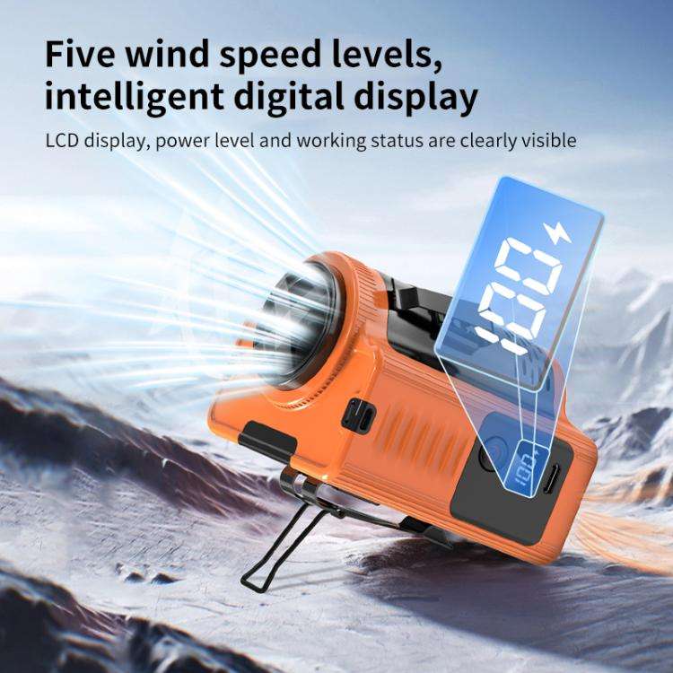 N610Y Waist Hanging High Speed Mini Fan(Orange)