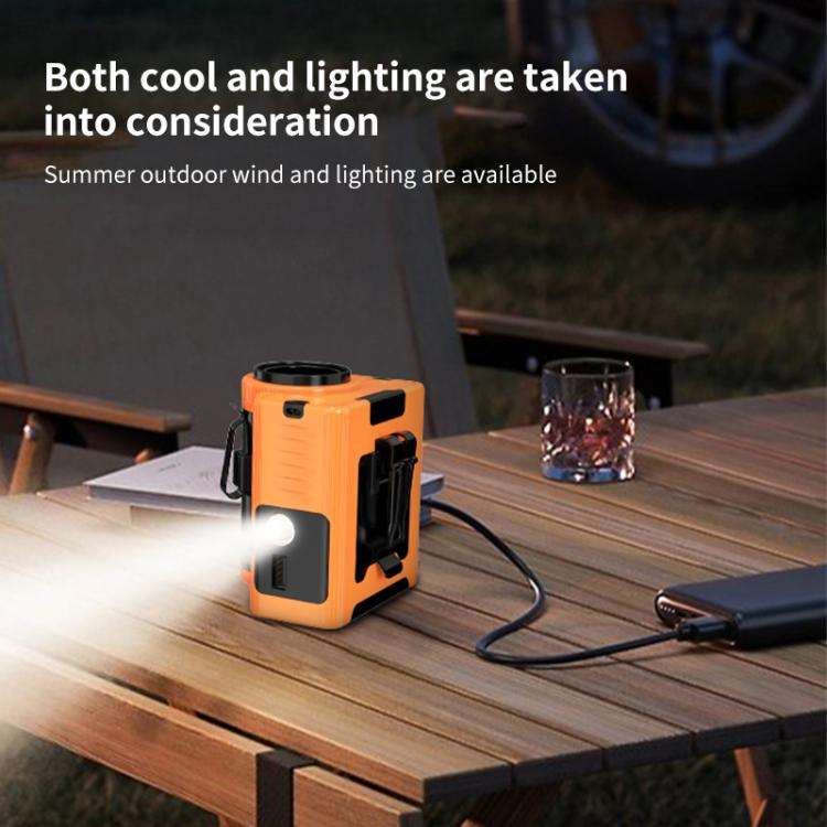 N610Y Waist Hanging High Speed Mini Fan(Orange)