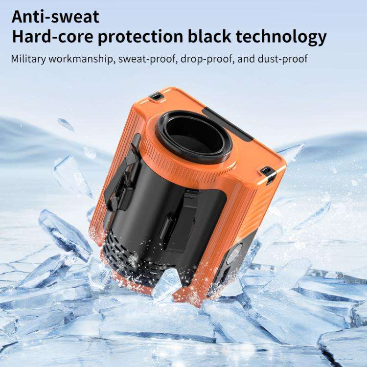 N610Y Waist Hanging High Speed Mini Fan(Orange)