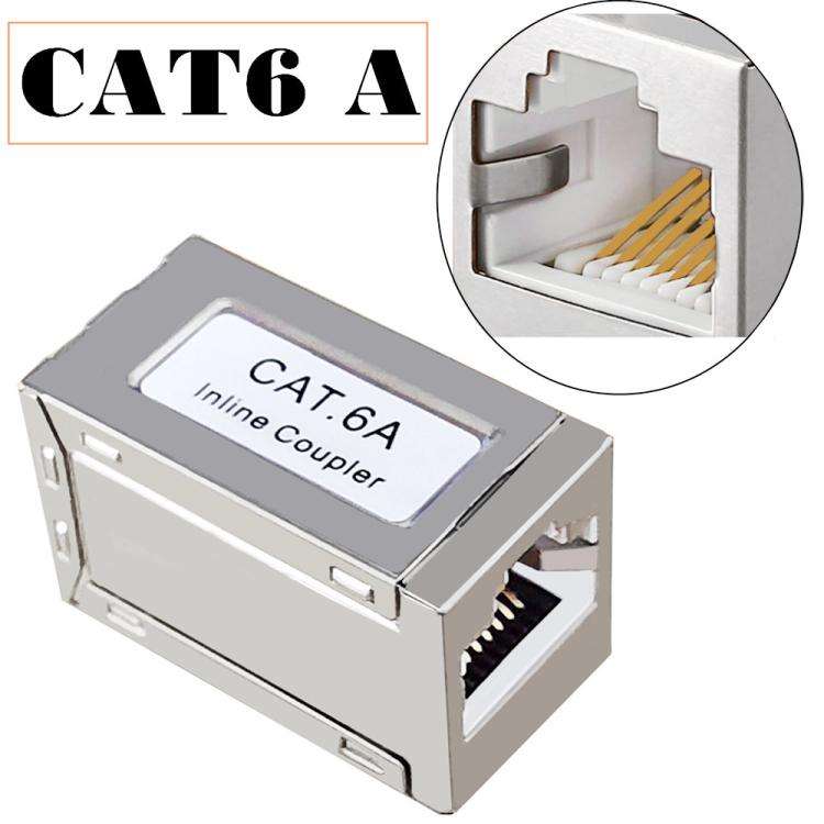 RJ45 Coupler Shielded Ethernet Cable Extender, Model:CAT6A
