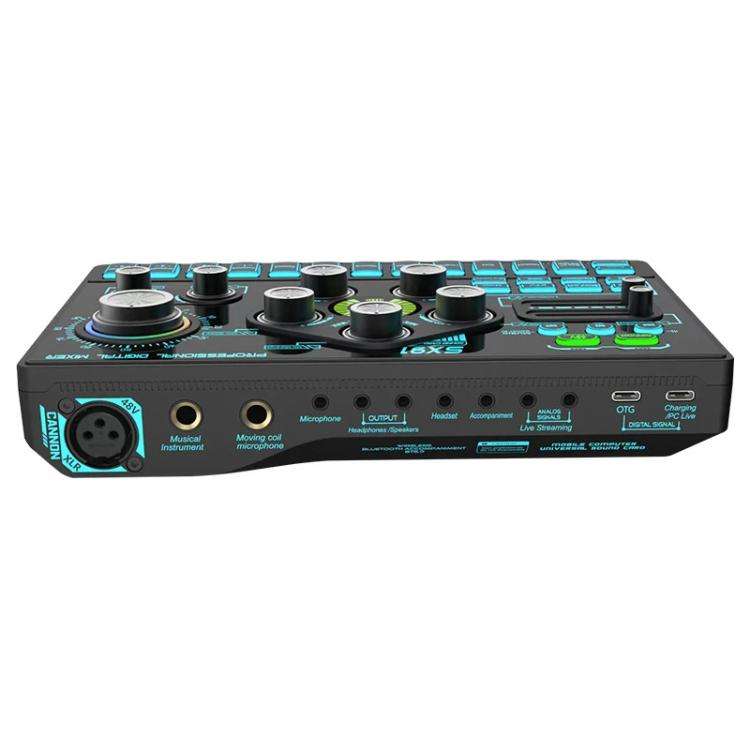 SX91 Multi-function Professional Mixer Mobile Phone Computer Live Streaming Sound Card(Black)