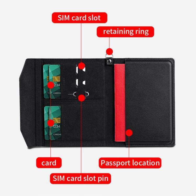 Multifunctional Magnetic Passport Card Holder RFID Anti-theft Document Bag(Grey)