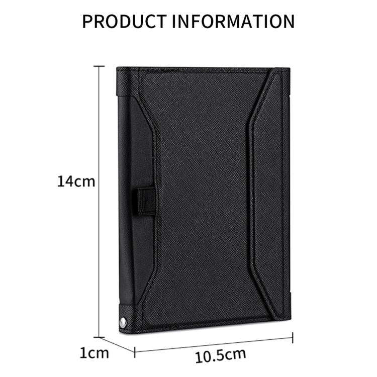Multifunctional Magnetic Passport Card Holder RFID Anti-theft Document Bag(Grey)