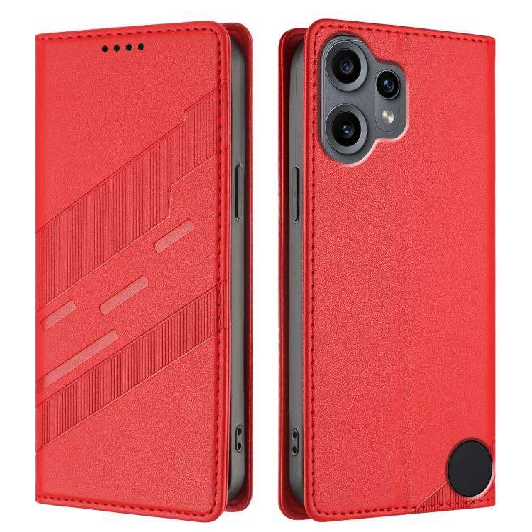 For Nothing CMF Phone 2 Pro Embossed Multi-functional Wallet Retro Leather Phone Case(Red)