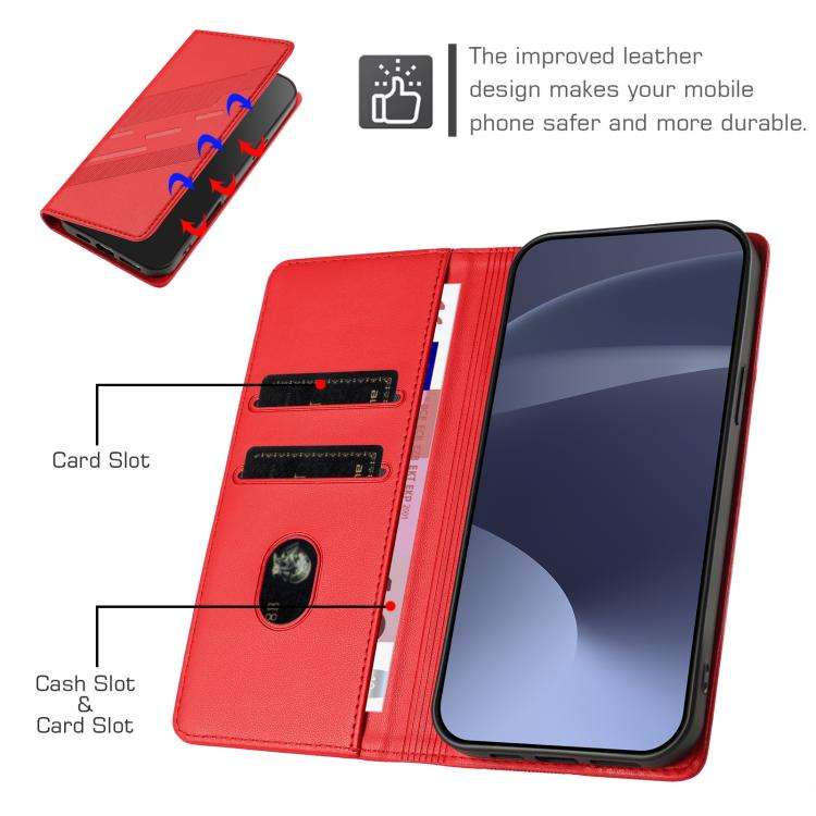 For Nothing CMF Phone 2 Pro Embossed Multi-functional Wallet Retro Leather Phone Case(Red)