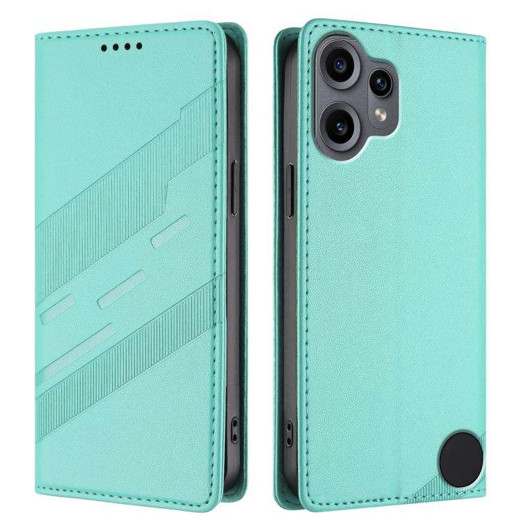 For Nothing CMF Phone 2 Pro Embossed Multi-functional Wallet Retro Leather Phone Case(Mint Green)