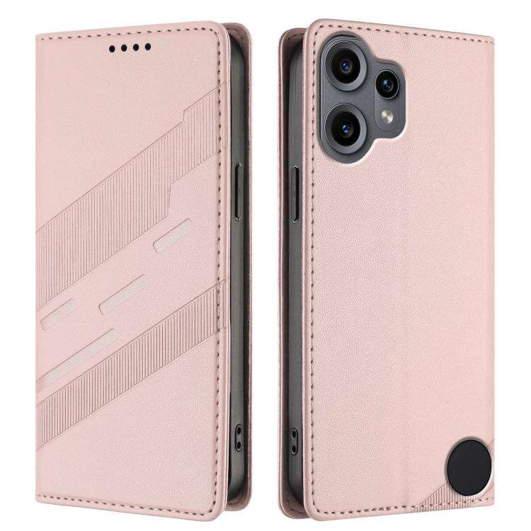 For Nothing CMF Phone 2 Pro Embossed Multi-functional Wallet Retro Leather Phone Case(Pink)