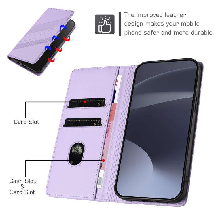 For Nothing CMF Phone 2 Pro Embossed Multi-functional Wallet Retro Leather Phone Case(Light Purple)