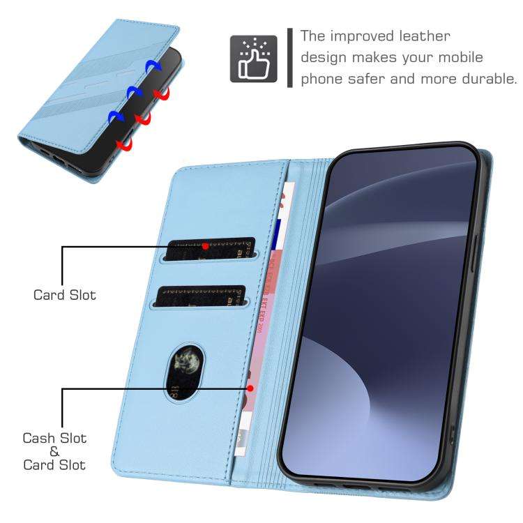 For Nothing CMF Phone 2 Pro Embossed Multi-functional Wallet Retro Leather Phone Case(Light Blue)
