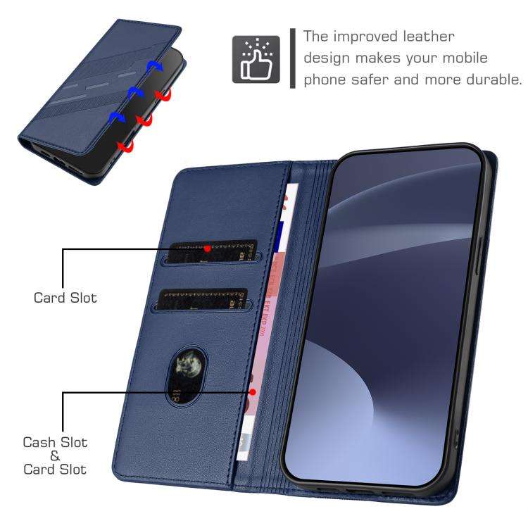 For Nothing CMF Phone 2 Pro Embossed Multi-functional Wallet Retro Leather Phone Case(Dark Blue)