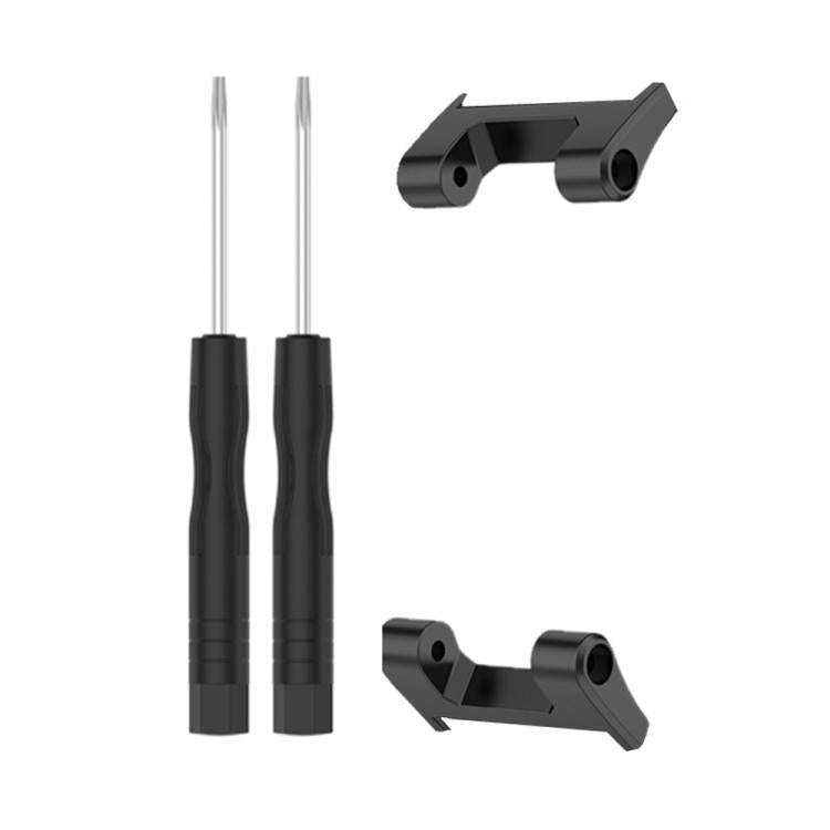For Amazfit T-Rex 1 Pair Metal Watch Band Connector with Screwdriver(Black)