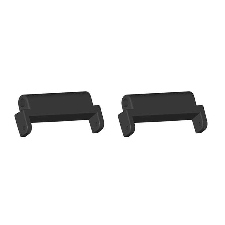 For Amazfit T-Rex Ultra 1 Pair 22mm Metal Watch Band Connector(Black)