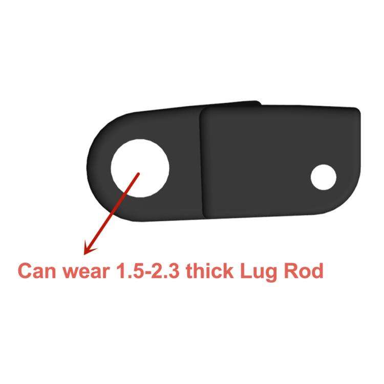 For Amazfit T-Rex Ultra 1 Pair 22mm Metal Watch Band Connector(Black)