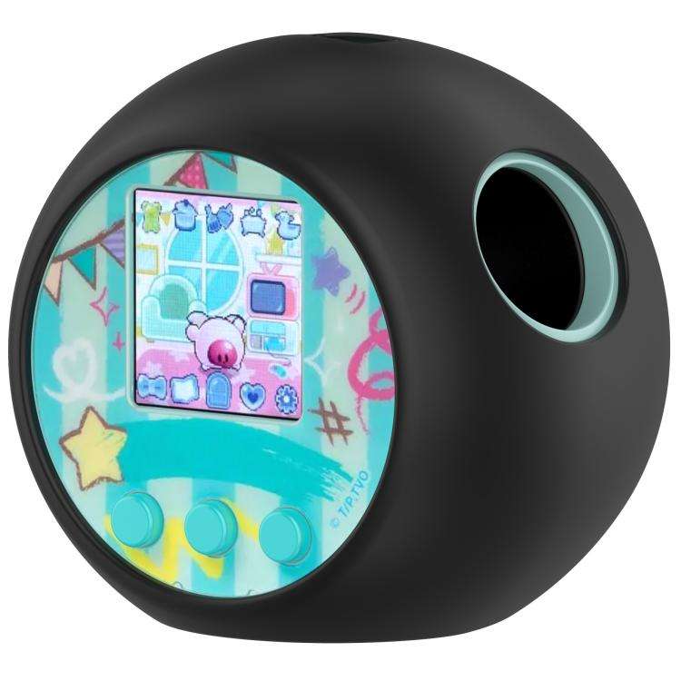 For Punirunes Interactive Toy Digital Pet Silicone Protective Case(Black)