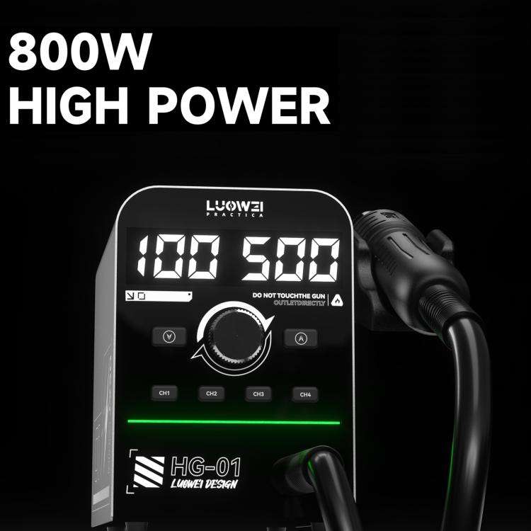 Luowei HG-01 800W Intelligent Digital Hot Air Gun BGA Desoldering Rework Station, Plug:US Plug