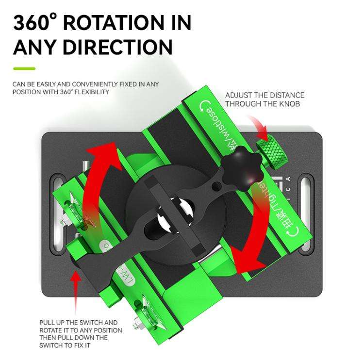 LUOWEI LW-022Pro 2  in 1 Universal 360 Rotating Phone Back Cover Separation Fixture