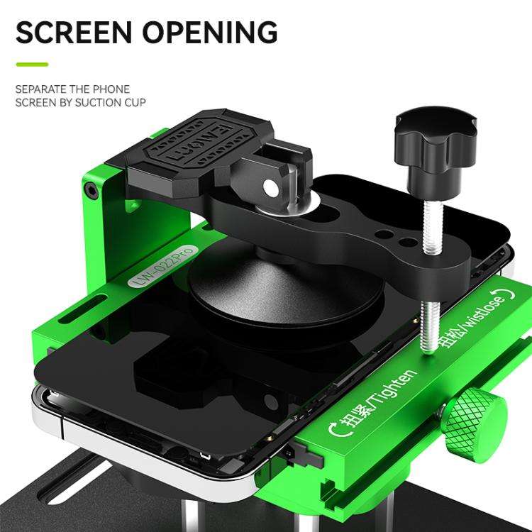 LUOWEI LW-022Pro 2  in 1 Universal 360 Rotating Phone Back Cover Separation Fixture