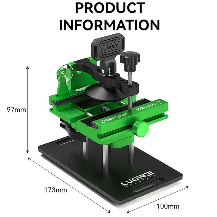 LUOWEI LW-022Pro 2  in 1 Universal 360 Rotating Phone Back Cover Separation Fixture