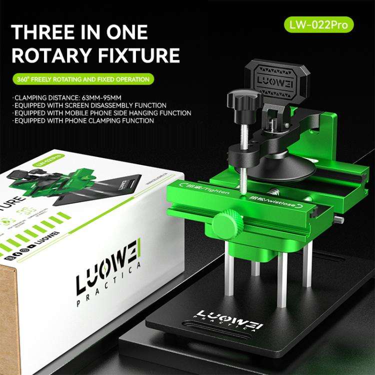 LUOWEI LW-022Pro 2  in 1 Universal 360 Rotating Phone Back Cover Separation Fixture