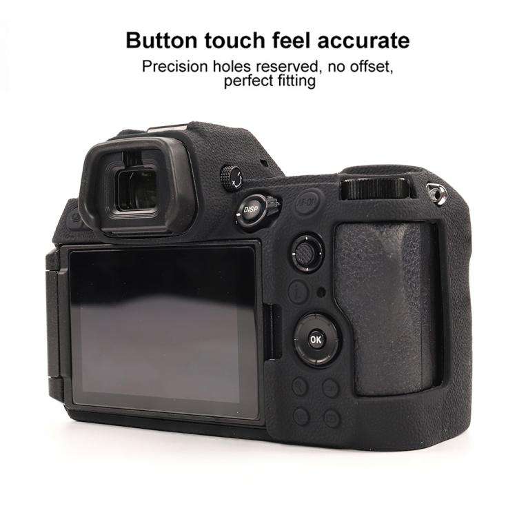 For Nikon Z6III Litchi Texture Soft Silicone Protective Case(Black)