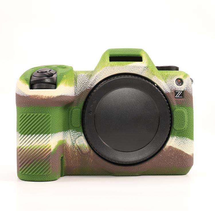 For Nikon Z6III Litchi Texture Soft Silicone Protective Case(Camouflage)
